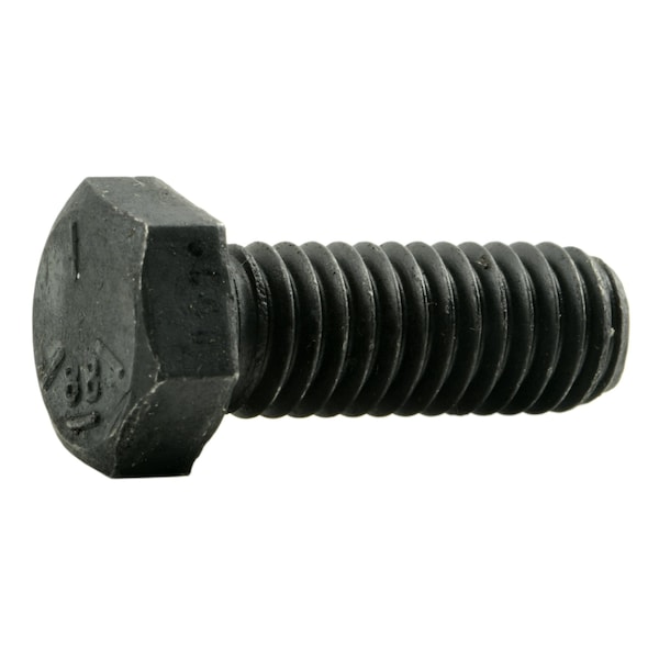 Grade 5, 3/8"-16 Hex Head Cap Screw, Plain Steel, 1 in L, 2 PK
